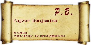 Pajzer Benjamina névjegykártya